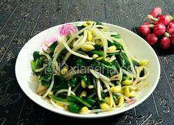 菠菜炒黄豆芽