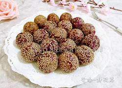奶香紫薯麻圆