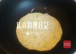 土豆丝培根芝麻蛋饼（3人份少油版）的做法图解8