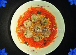 胡萝卜丝蒸肉丸