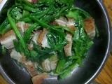 烧肉炒油麦菜的做法[图]