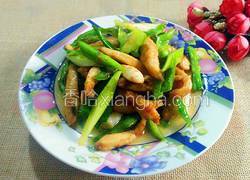 青椒蒜苗炒鸡丝