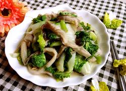 黄心菜炒蘑菇