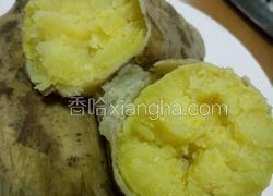 超快手微波炉烤蕃薯