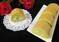 菠菜山药泥蛋糕卷
