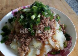 香葱肉末土豆泥