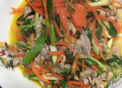 胡萝卜大蒜炒肉丝
