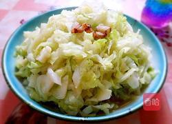 腐乳腊肉椰菜丝的做法图解6
