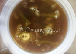 肉片菜花汤