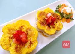 鸡蛋虾仁梅花烙的做法图解3