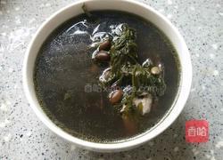 艾草黑豆芝麻老鸡瘦肉汤的做法图解3