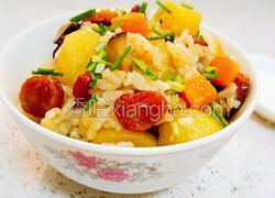 土豆香菇香肠焖饭