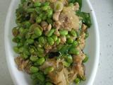 毛豆炒鸡拐筋