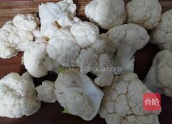 菜花炒肉的做法图解3