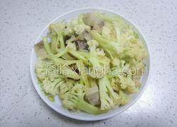 有机花菜炒肉片
