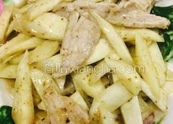 孜然茭白炒肉片