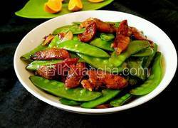 腊肠炒荷兰豆