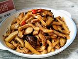 肉丝炒双菌