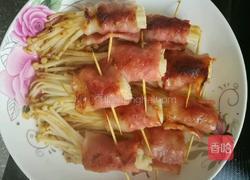 培根金针菇卷的做法图解4