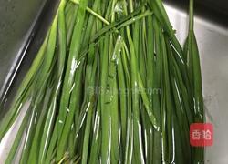 韭菜蚬肉烧肉鸭肾炒翘头的做法图解3