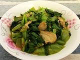 炸肉炒油菜