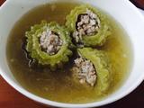 排骨苦瓜塞肉末炖汤的做法[图]