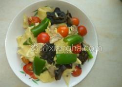肉片炒尖椒干豆腐