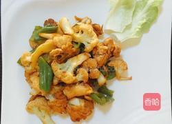 菜花炒鸡翅根的做法图解5