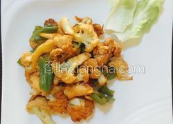 菜花炒鸡翅根