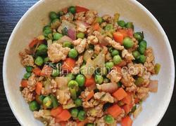 肉末炒杂蔬