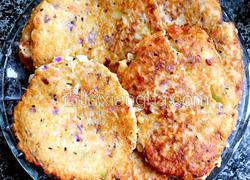 香蕉米饭紫甘蓝饼