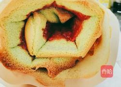 菠菜蛋糕果酱双拼的做法图解13
