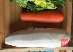 粉蒸萝卜丝(白萝卜~胡萝卜)的做法图解1