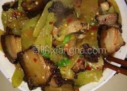 腊肉炒莴笋