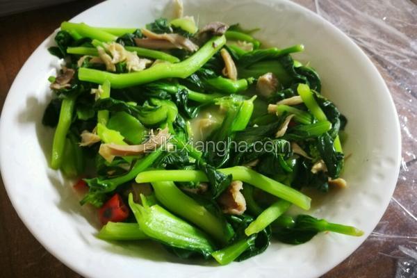 咸鸡肉炒芥菜