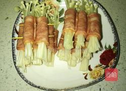 培根金针菇卷的做法图解3