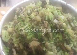 土豆，包菜，肉沫，蘑菇，花菜包子馅