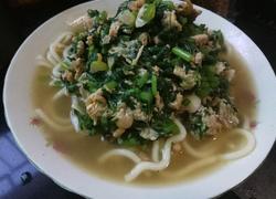 老屋私房菜茼蒿虾米打卤面