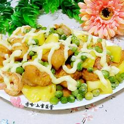 菠萝油条虾