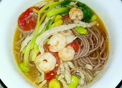 虾仁肉丝紫薯面