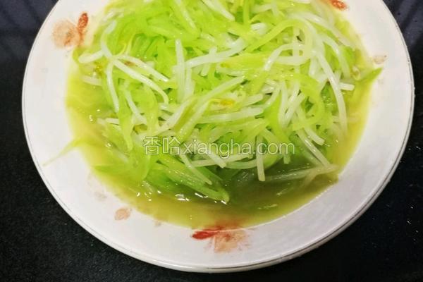 豆芽青笋丝