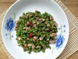 空心菜梗炒肉丁