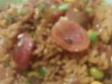 香肠玉米粒豌豆闷饭