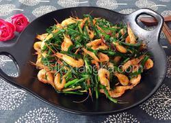 河虾炒韭菜