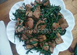 豆腐炒韭菜
