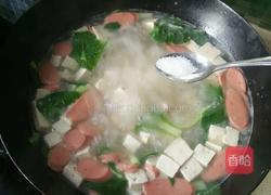 青菜豆腐菌汤的做法图解7