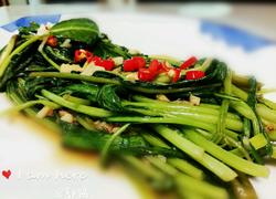 虾酱蚝油炒空心菜 虾酱炒通菜