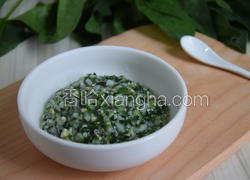 菠菜鸡肉粥