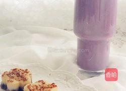 桂花山药紫薯糕配紫薯牛奶的做法图解6