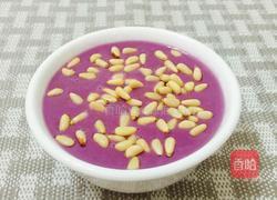 松子仁奶香紫薯羹的做法图解6
